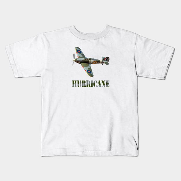 Hawker Hurricane Kids T-Shirt by SteveHClark